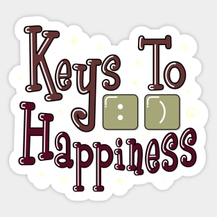 Keys To Happiness Sticker